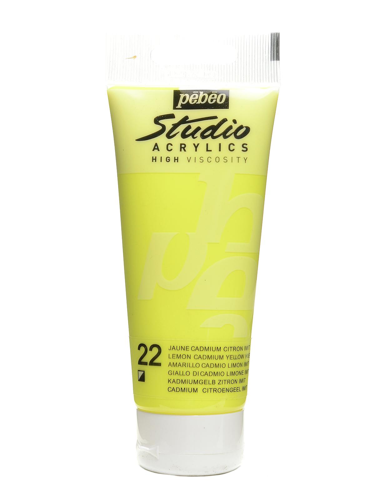 Studio Acrylic Paint lemon cadmium yellow hue 100 ml