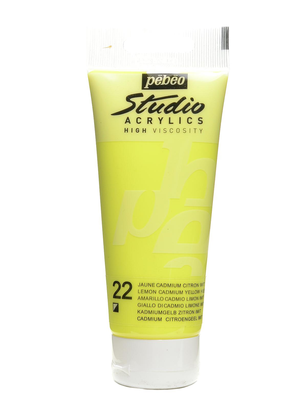 Studio Acrylic Paint Lemon Cadmium Yellow Hue 100 Ml