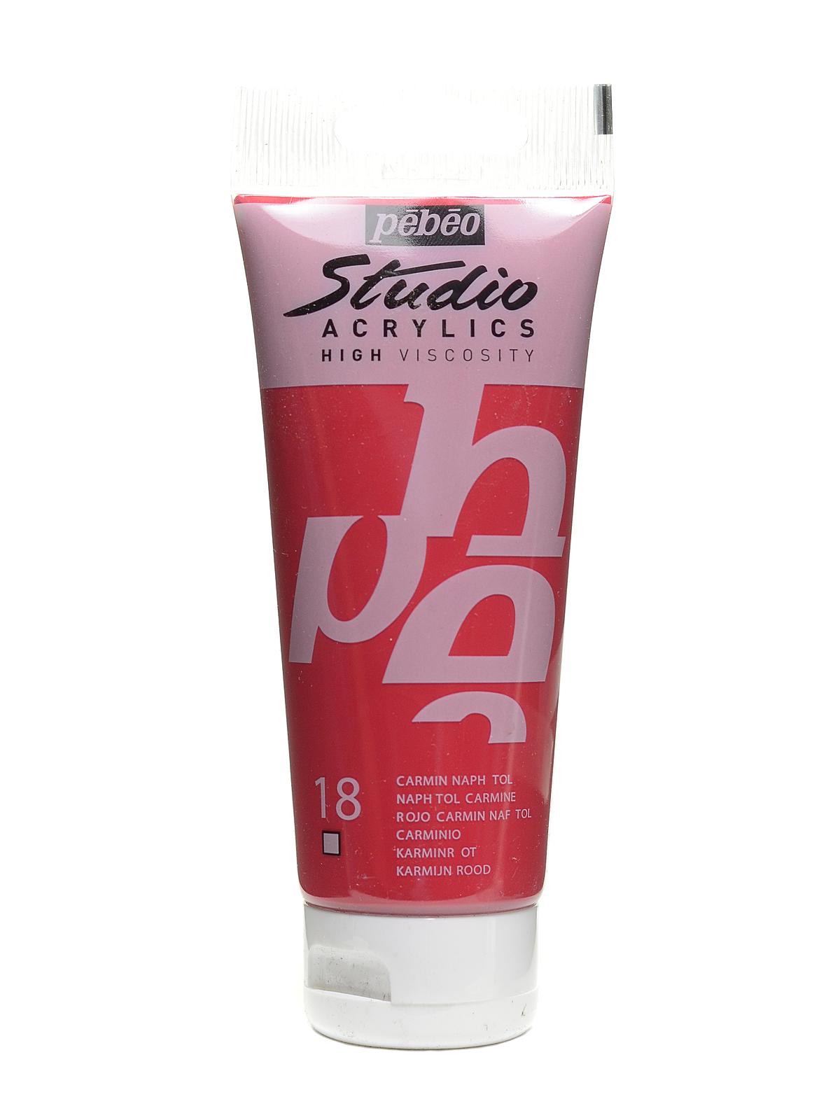 Studio Acrylic Paint napthol carmine 100 ml