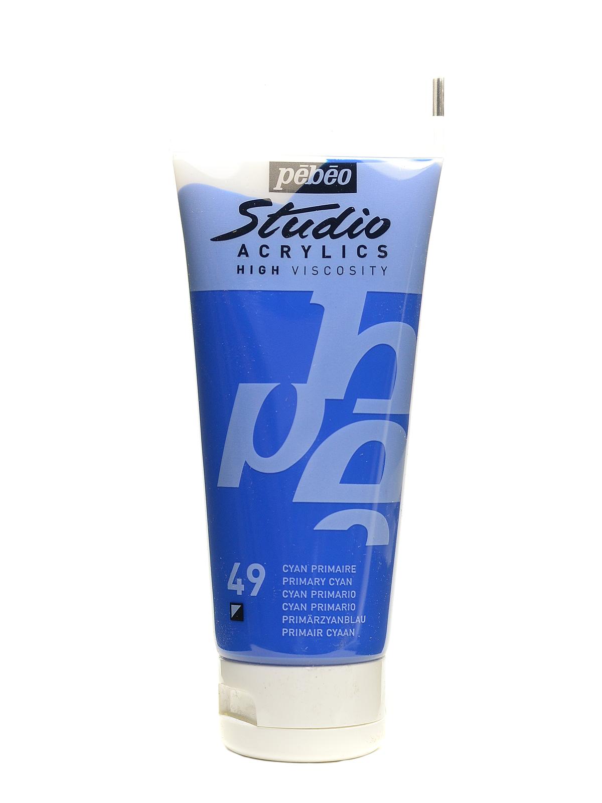 Studio Acrylic Paint primary cyan 100 ml