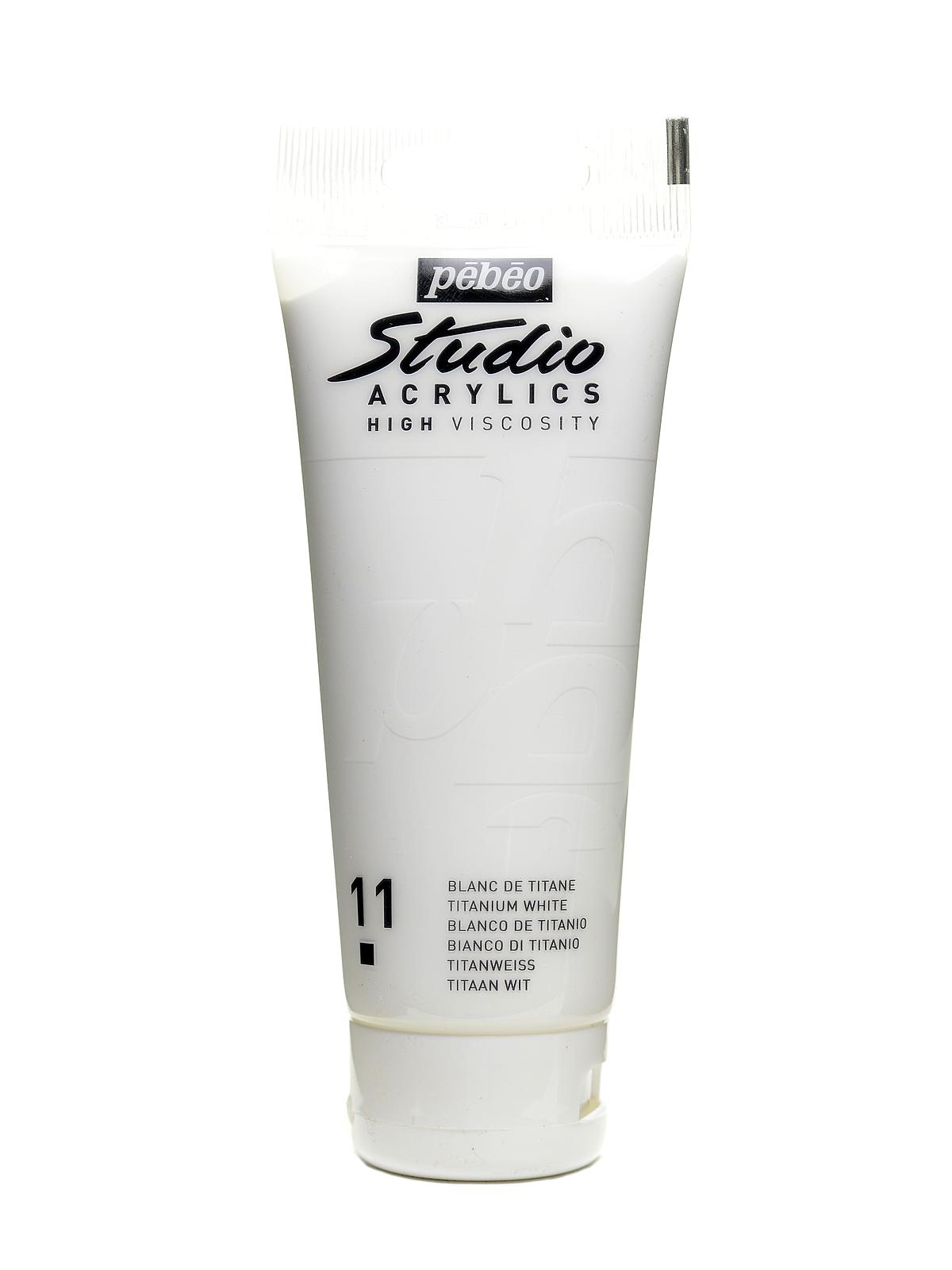 Studio Acrylic Paint Titanium White 100 Ml