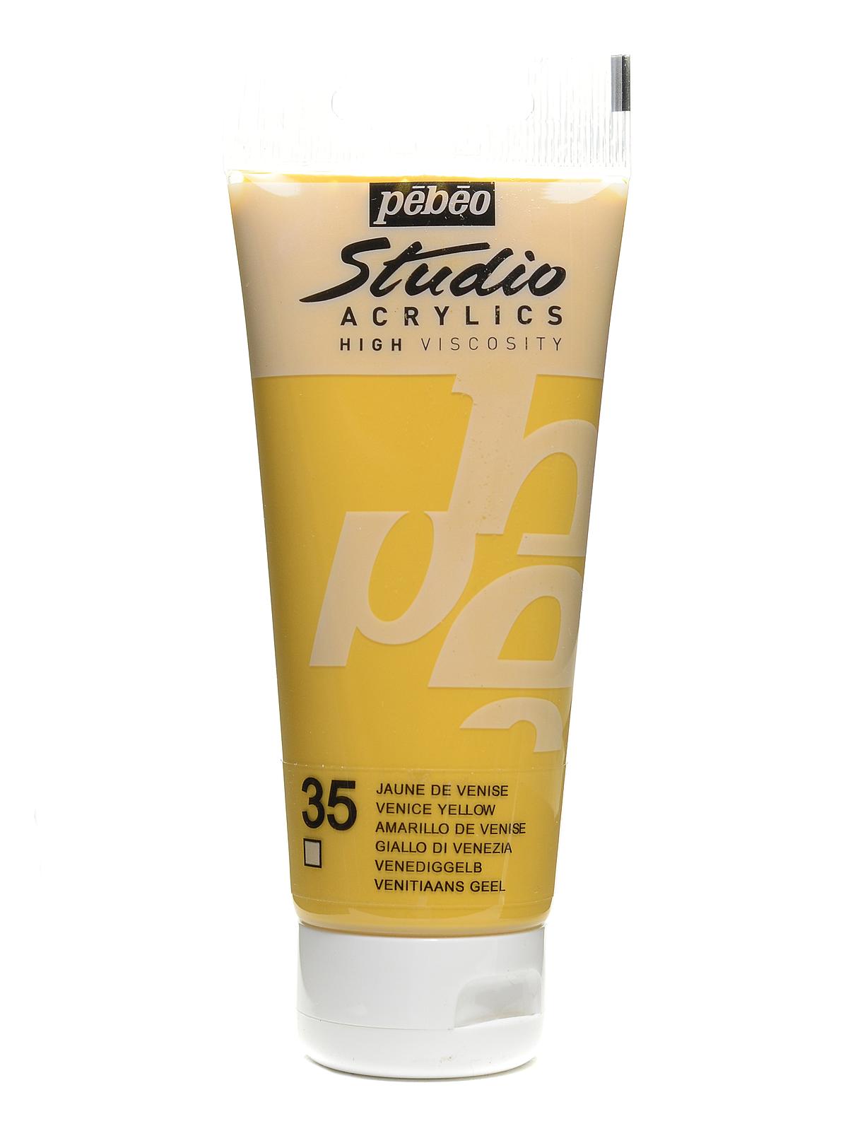 Studio Acrylic Paint Venice Yellow 100 Ml