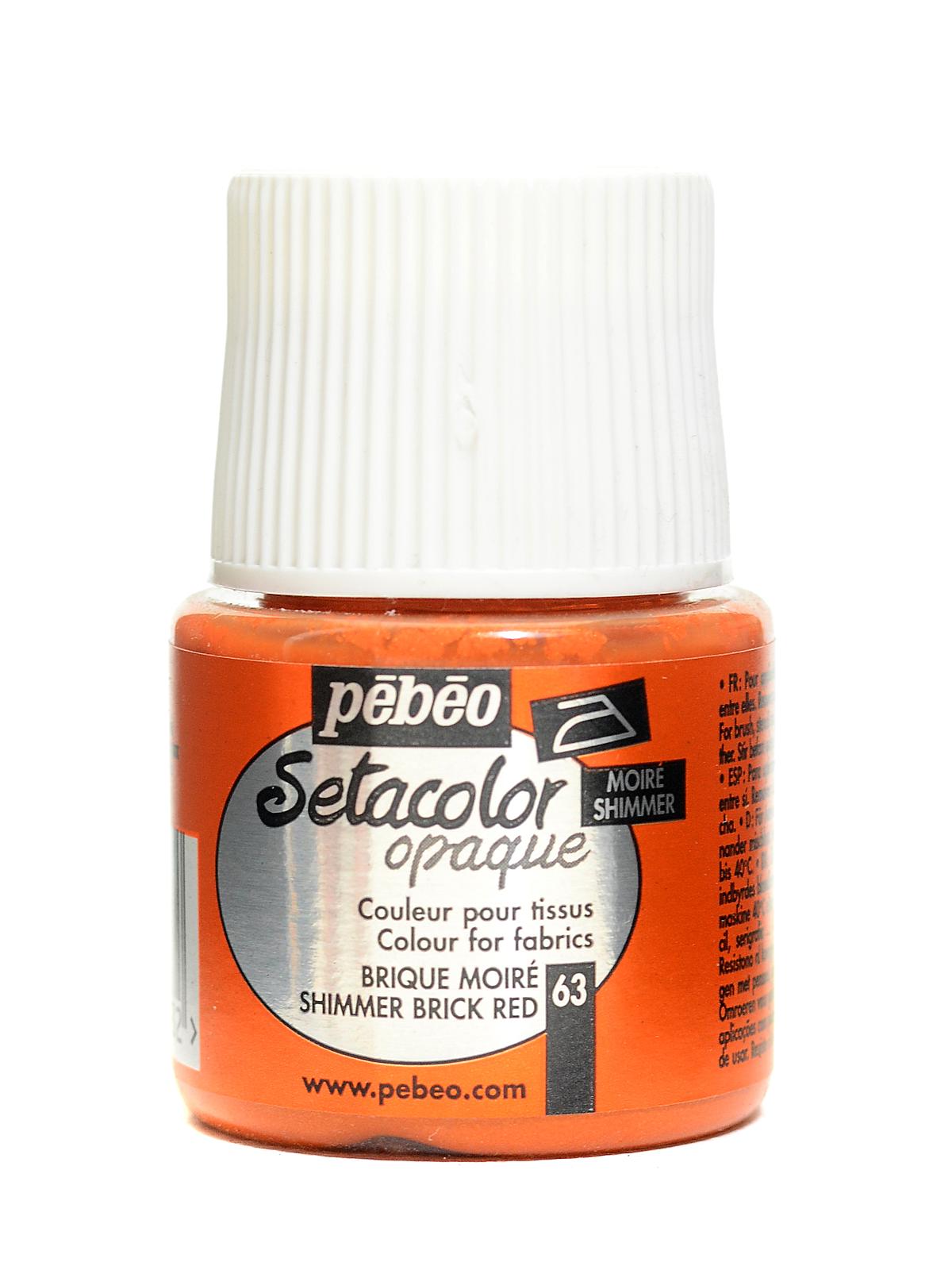 Setacolor Opaque Fabric Paint shimmer brick 45 ml