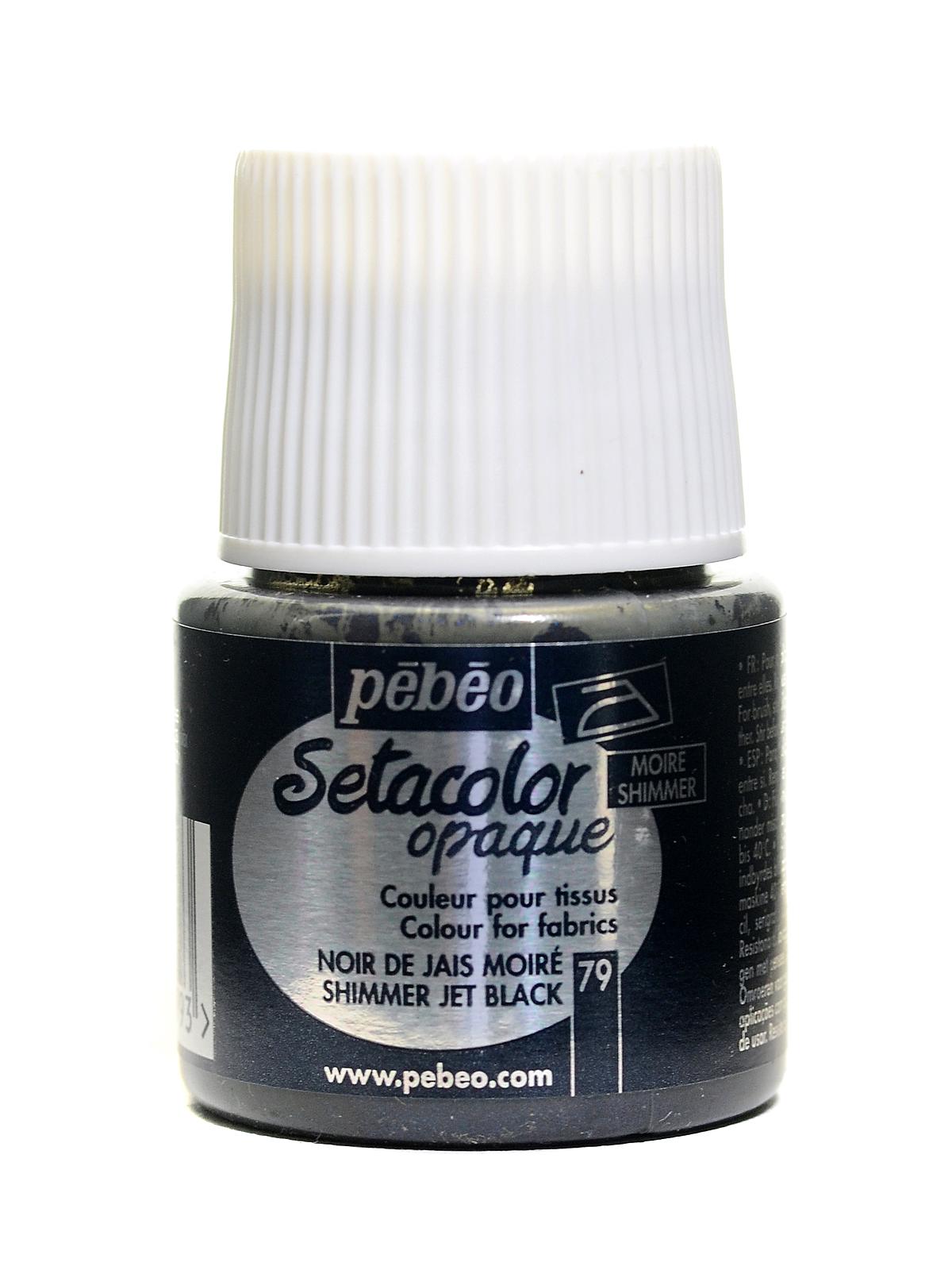 Setacolor Opaque Fabric Paint shimmer jet black 45 ml