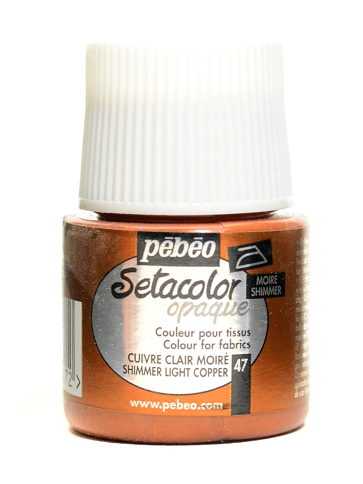 Setacolor Opaque Fabric Paint shimmer light copper 45 ml
