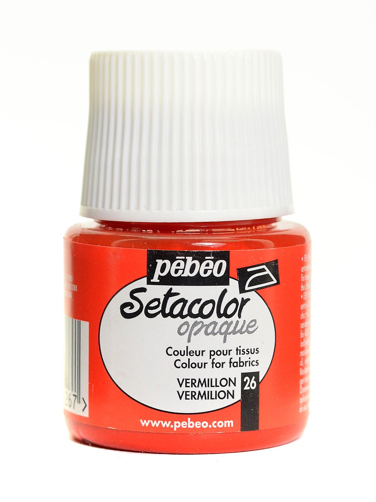 Setacolor Opaque Fabric Paint Vermilion 45 Ml