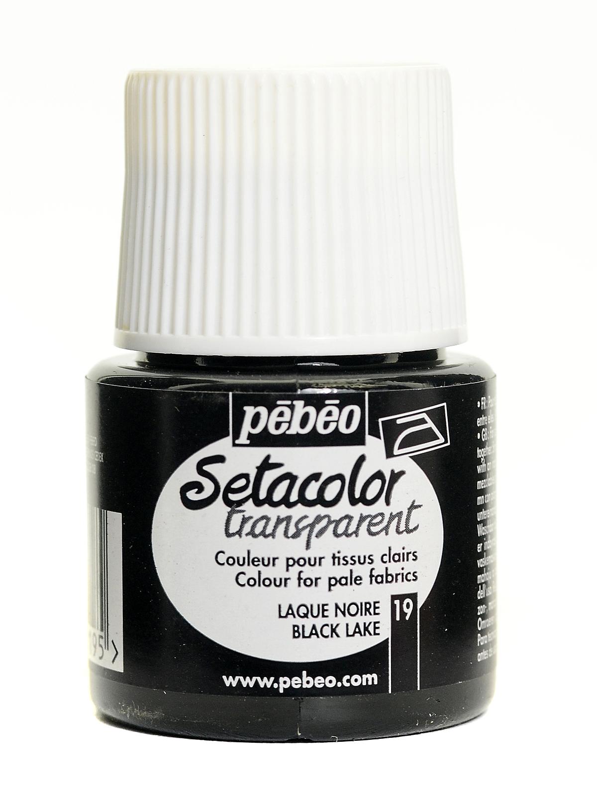 Setacolor Transparent Fabric Paint Black Lake 45 Ml