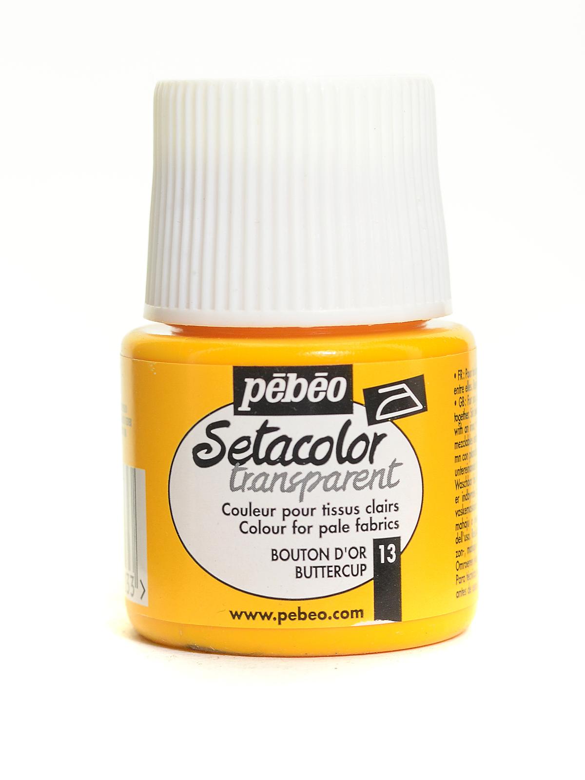 Setacolor Transparent Fabric Paint Buttercup 45 Ml