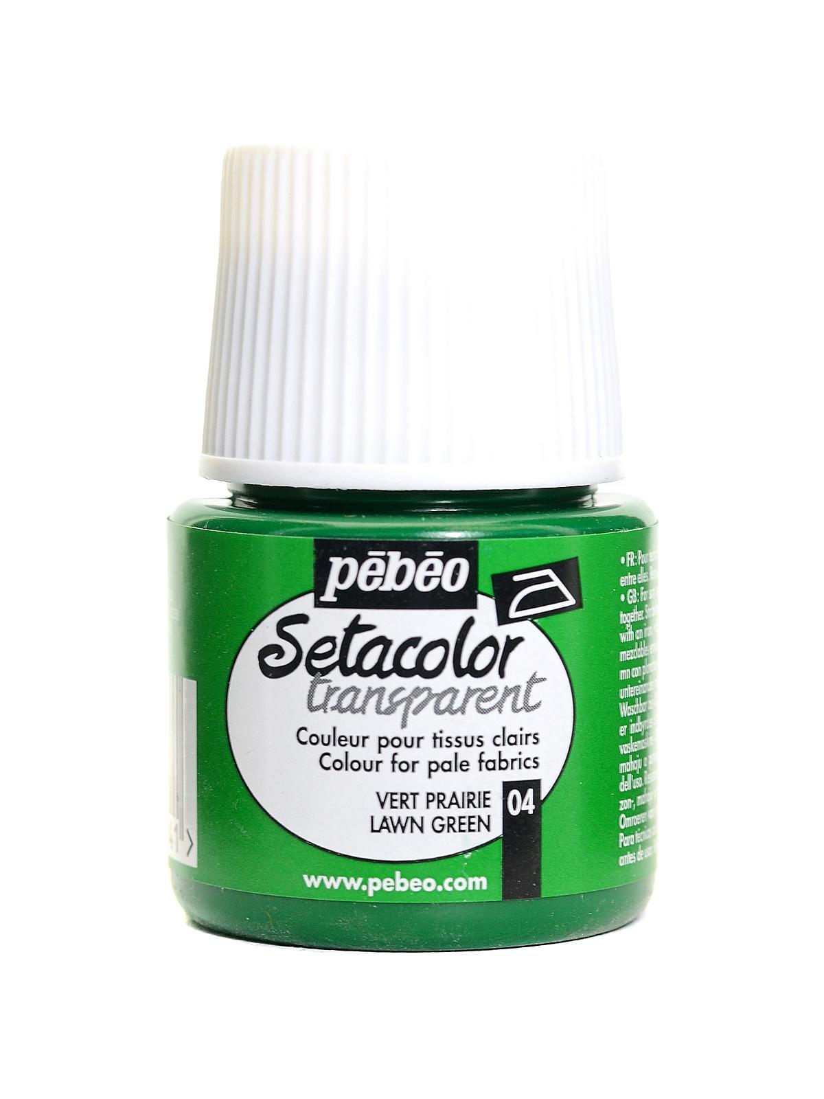Setacolor Transparent Fabric Paint lawn green 45 ml