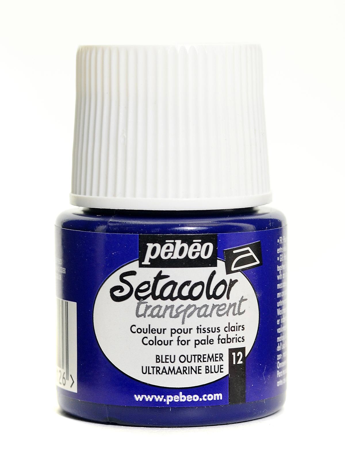 Setacolor Transparent Fabric Paint ultramarine blue 45 ml
