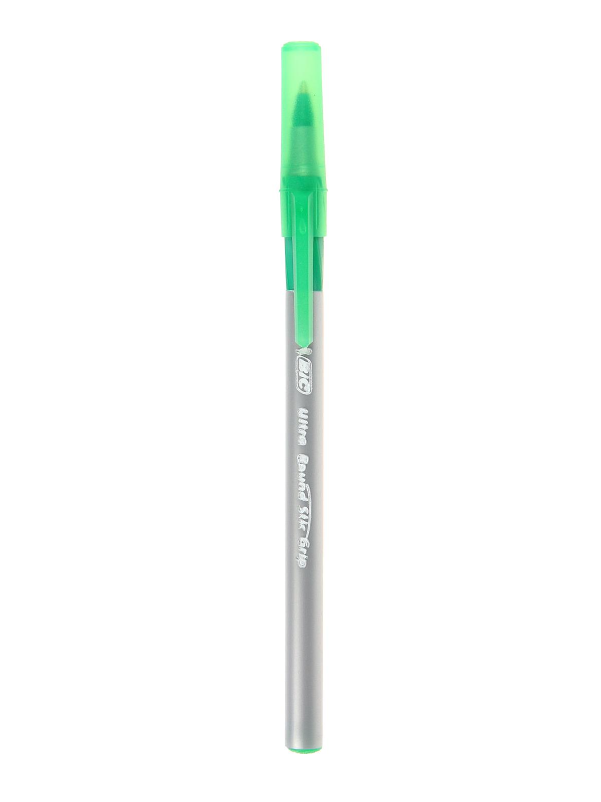 Round Stic Grip Pen Green