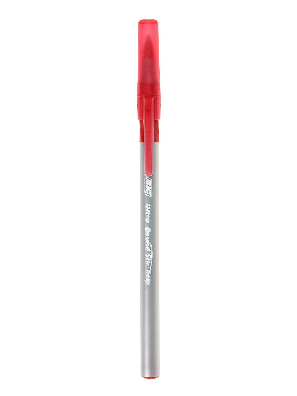 Round Stic Grip Pen Red