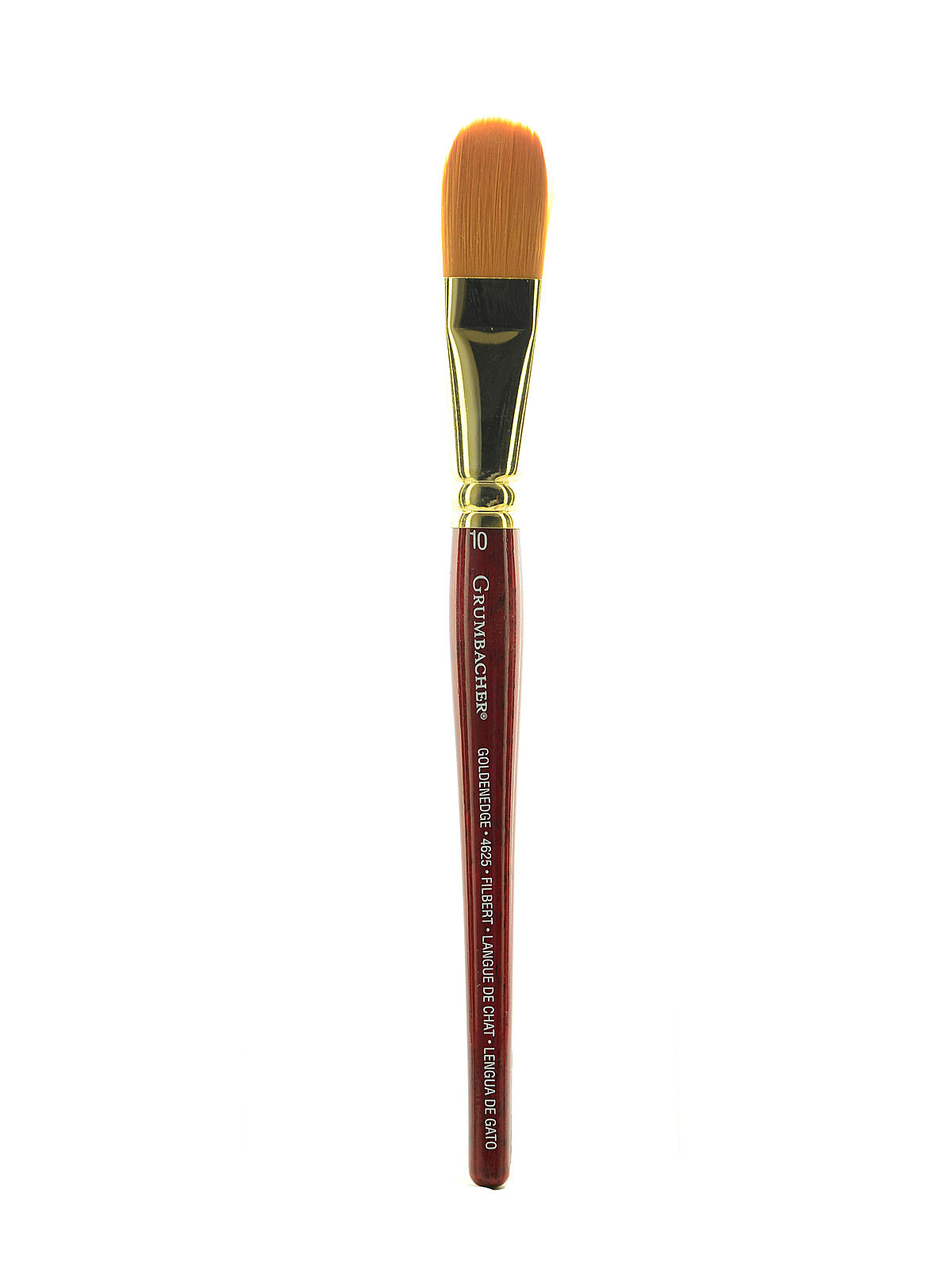 Goldenedge Watercolor Brushes 10 Filbert