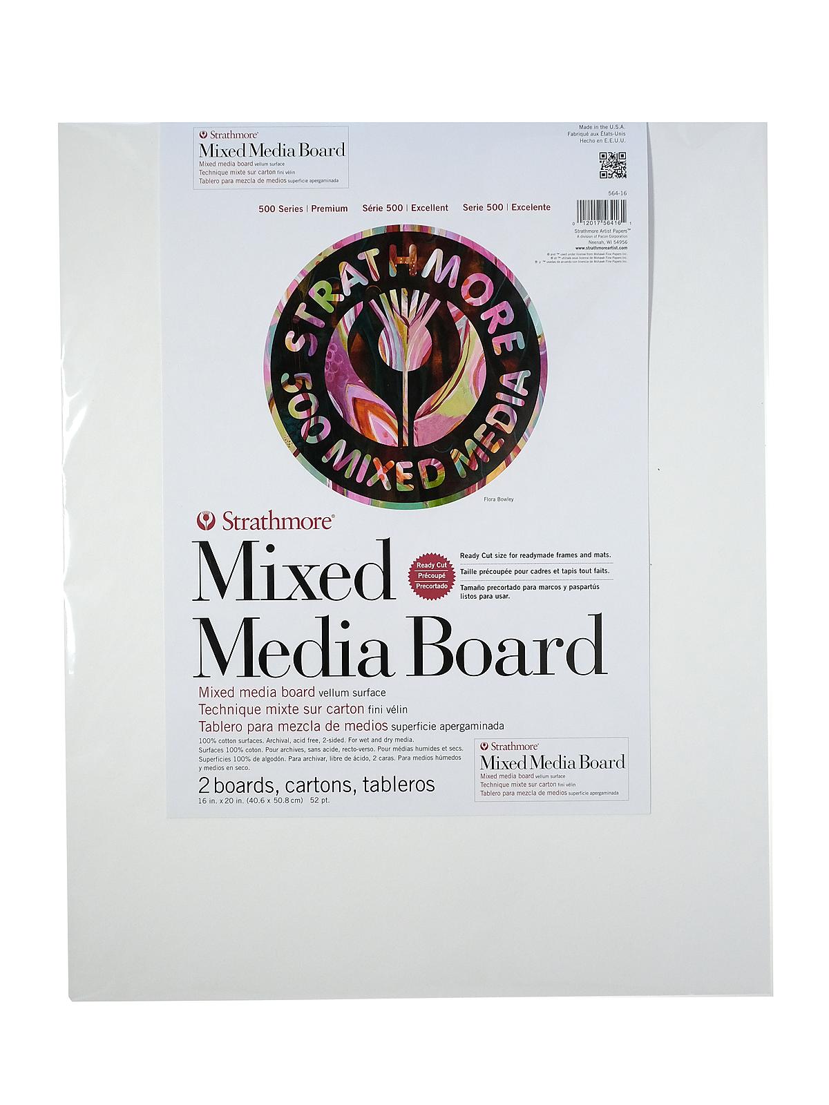 500 Series Mixed Media Boards 16 in. x 20 in. vellum pack of 2