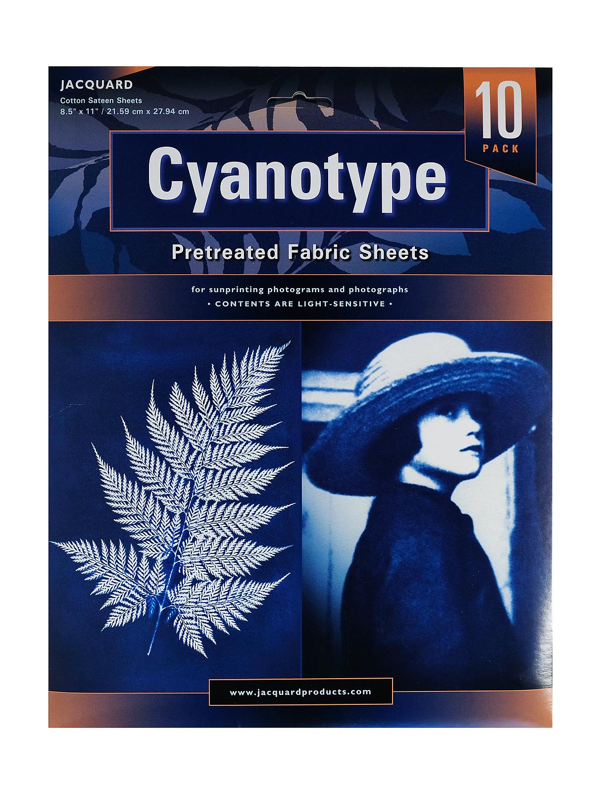 Cyanotype Fabric sheets 8.5 in. x 11 in. pack of 10