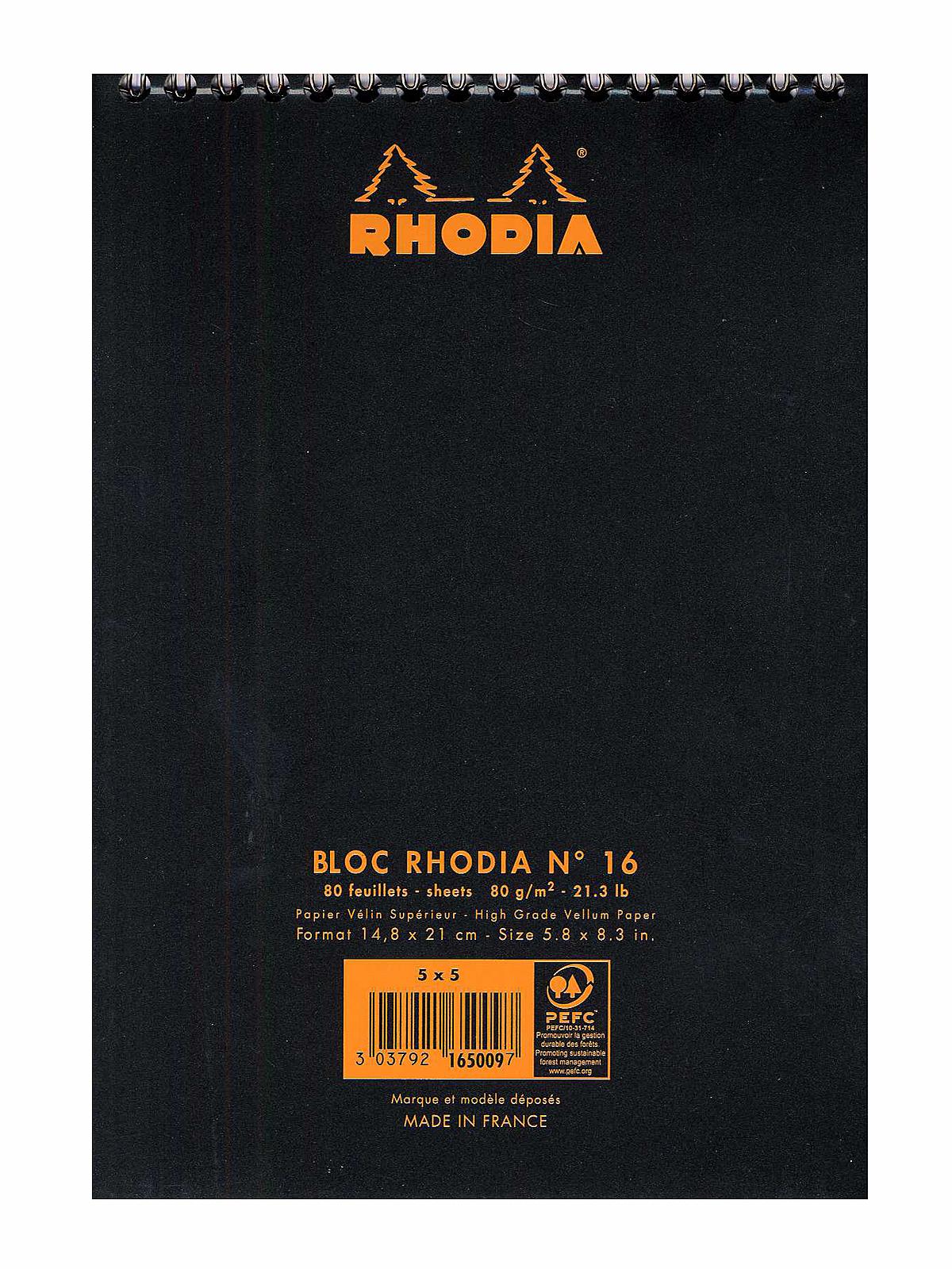 Wirebound Notebooks graph 6 in. x 8 1 4 in. black