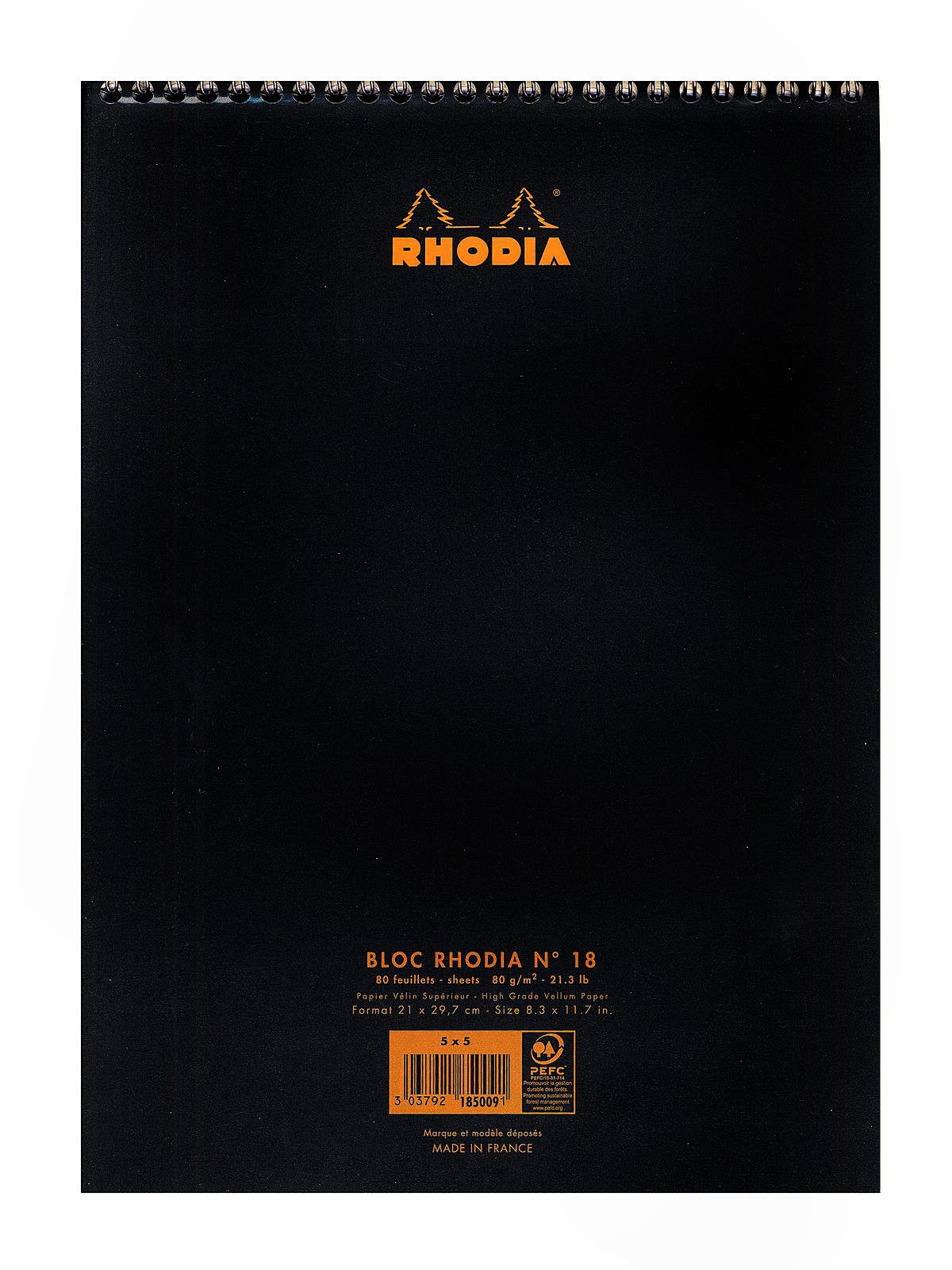Wirebound Notebooks graph 8 1 4 in. x 12 1 2 in. black