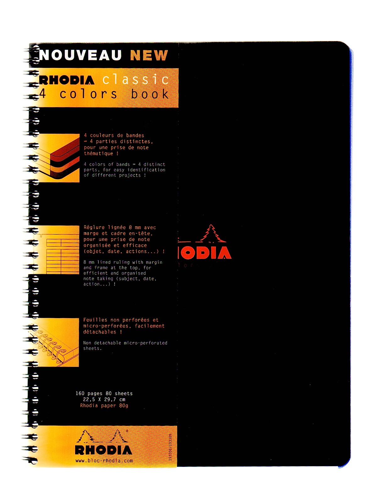4 Color Book 9 in. x 11 3 4 in. black