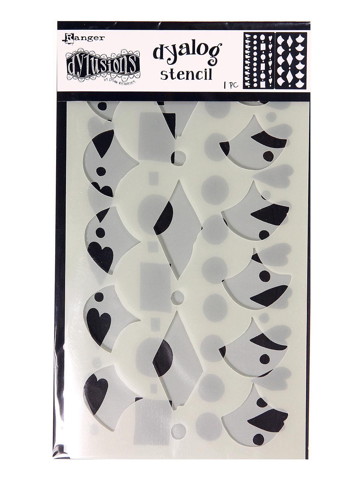 Dylusions Dyalog Stencils border it too pack of 2