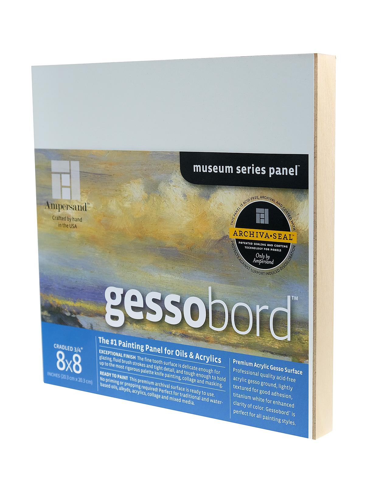 Cradled Gessobord 8 in. x 8 in. 3 4 in. each
