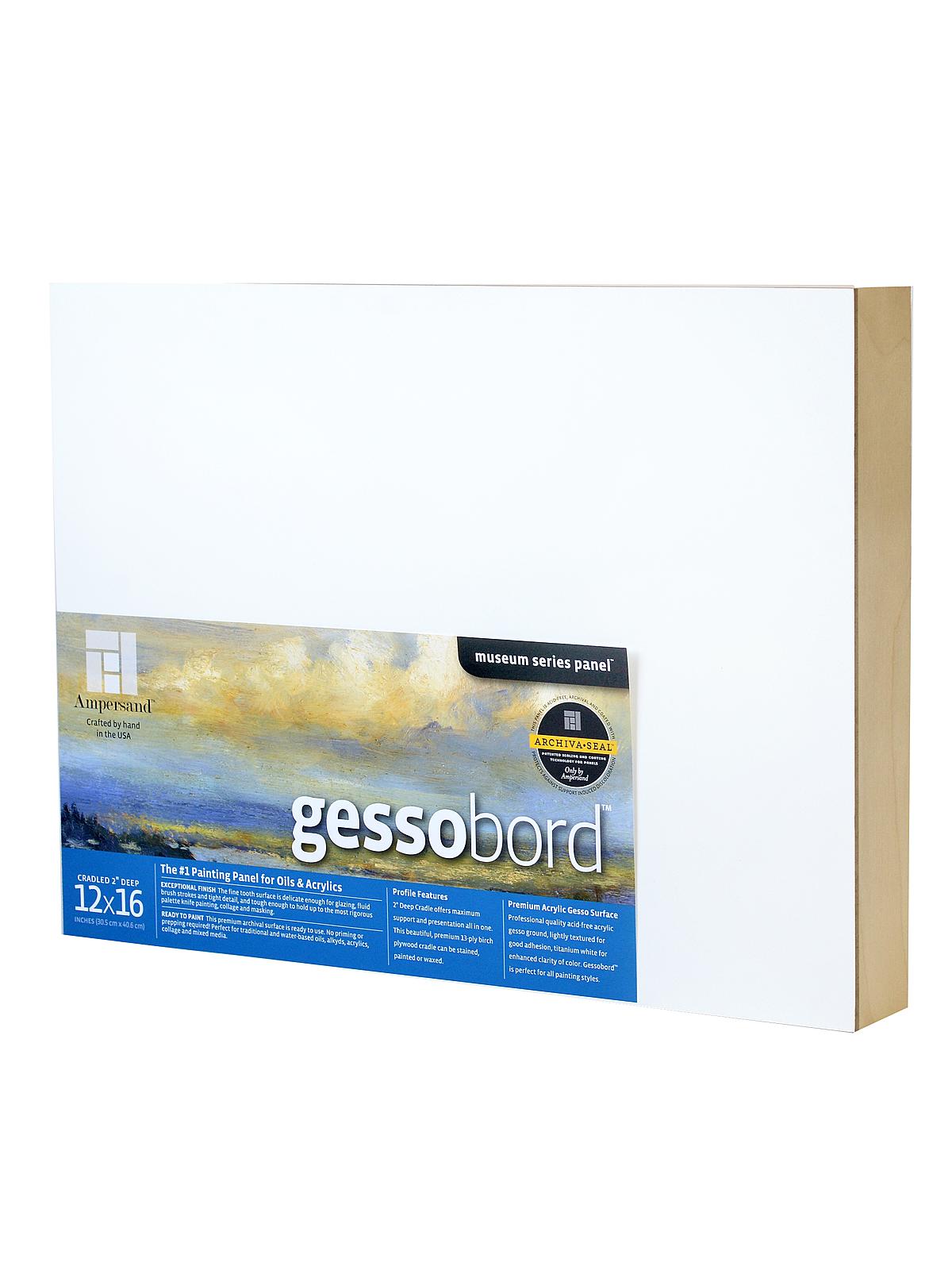 Cradled Gessobord 12 in. x 16 in. 2 in. each