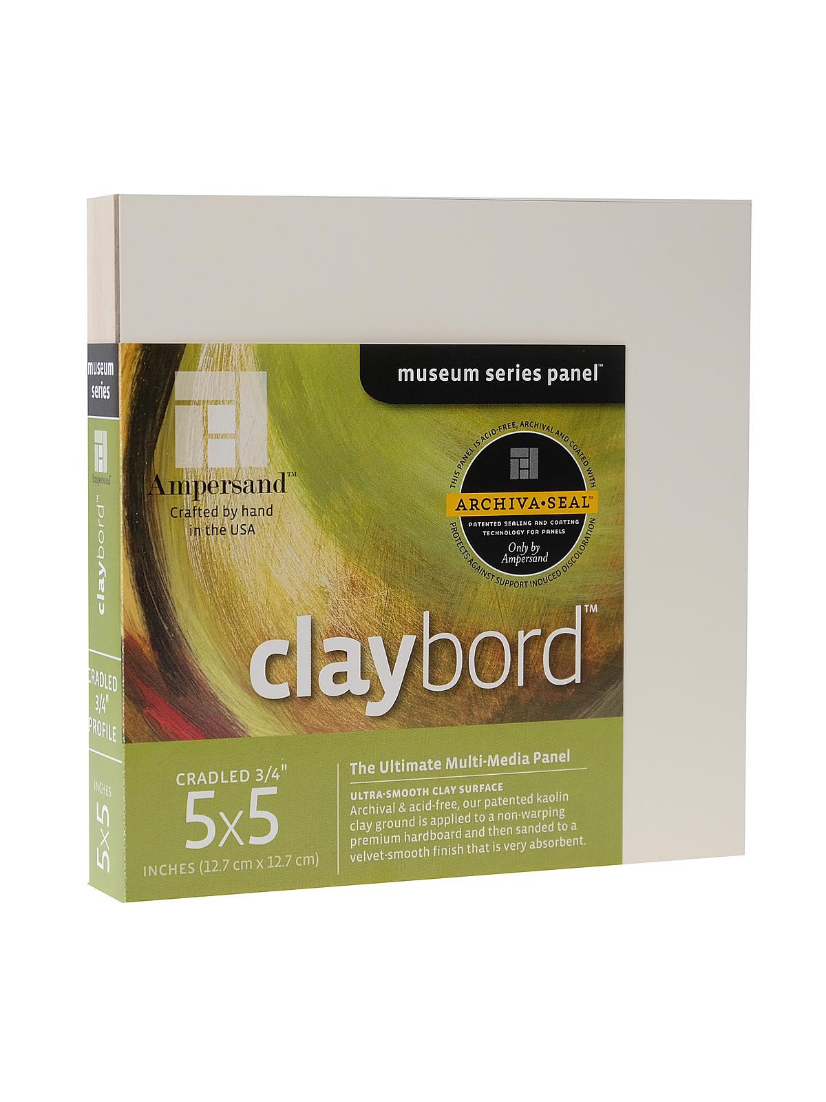 Cradled Claybord 5 in. x 5 in. 3 4 in. each