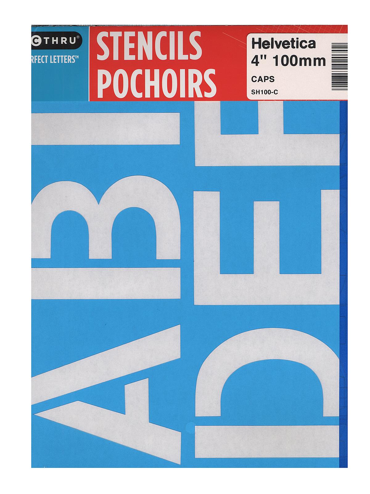 Lettering Stencil Guides capitals Helvetica 4 in.