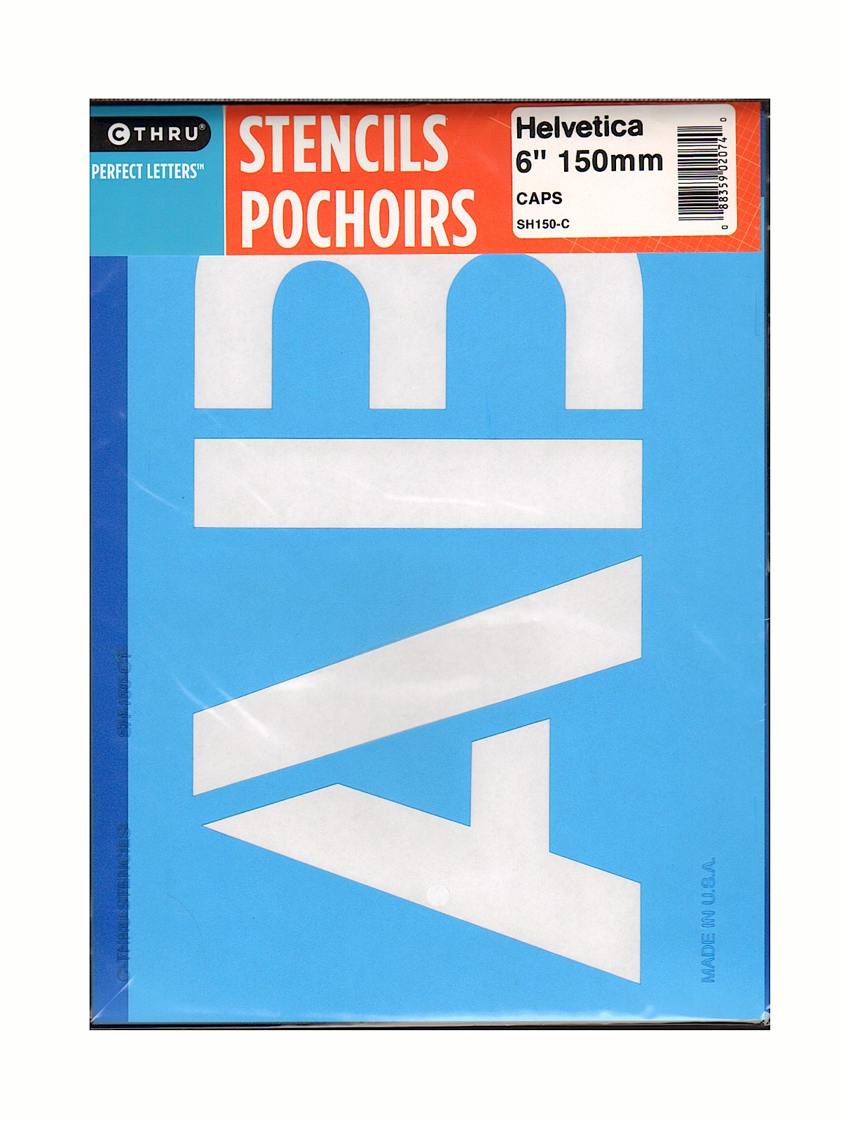 Lettering Stencil Guides capitals Helvetica 6 in.