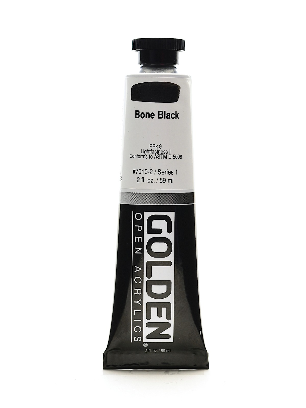 OPEN Acrylic Colors bone black 2 oz. tube