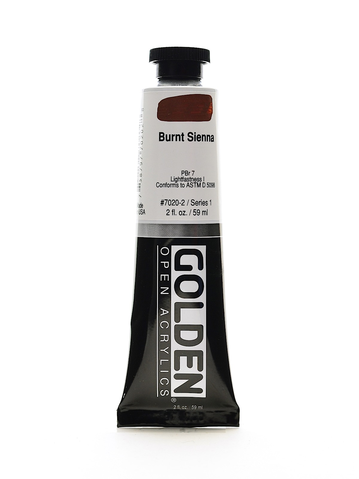 OPEN Acrylic Colors burnt sienna 2 oz. tube