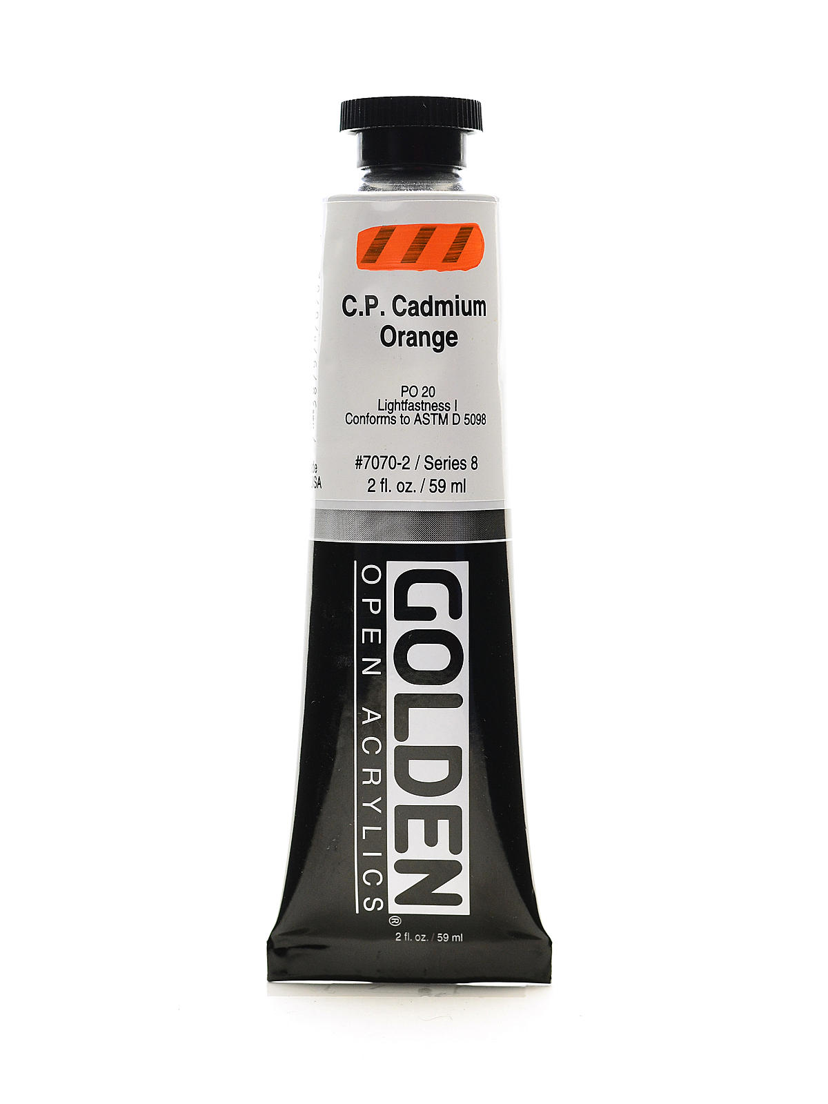 OPEN Acrylic Colors cadmium orange (CP) 2 oz. tube