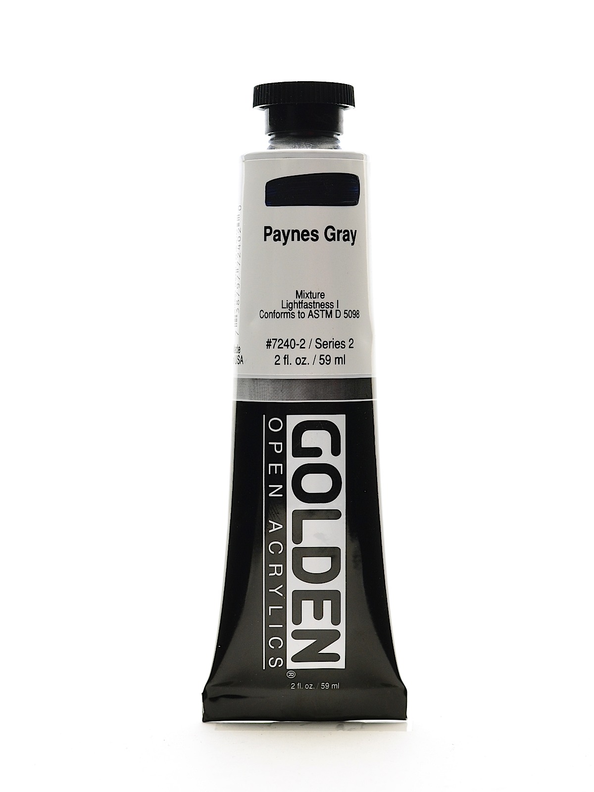 OPEN Acrylic Colors paynes gray 2 oz. tube