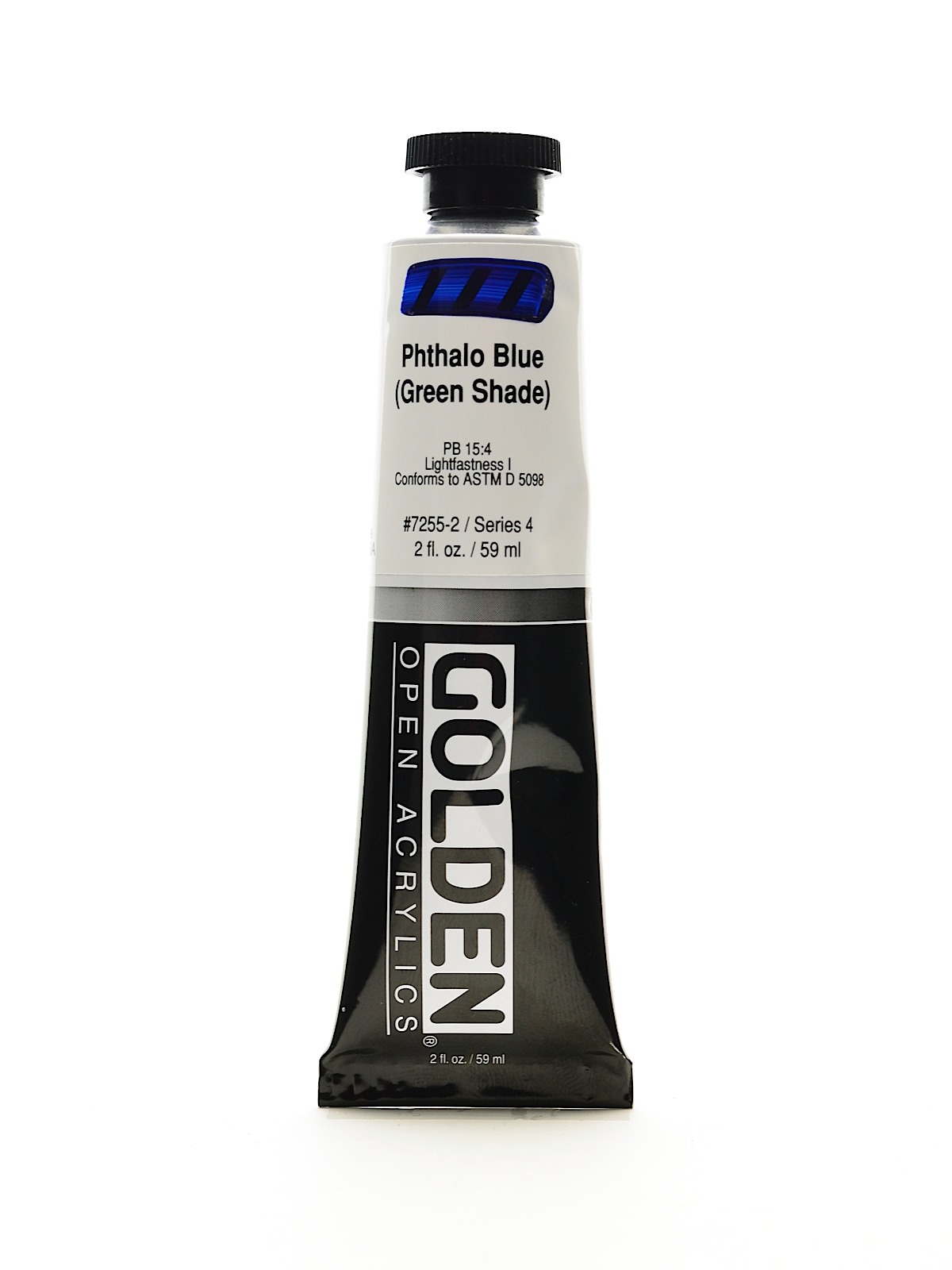 OPEN Acrylic Colors phthalo blue (green shade) 2 oz. tube