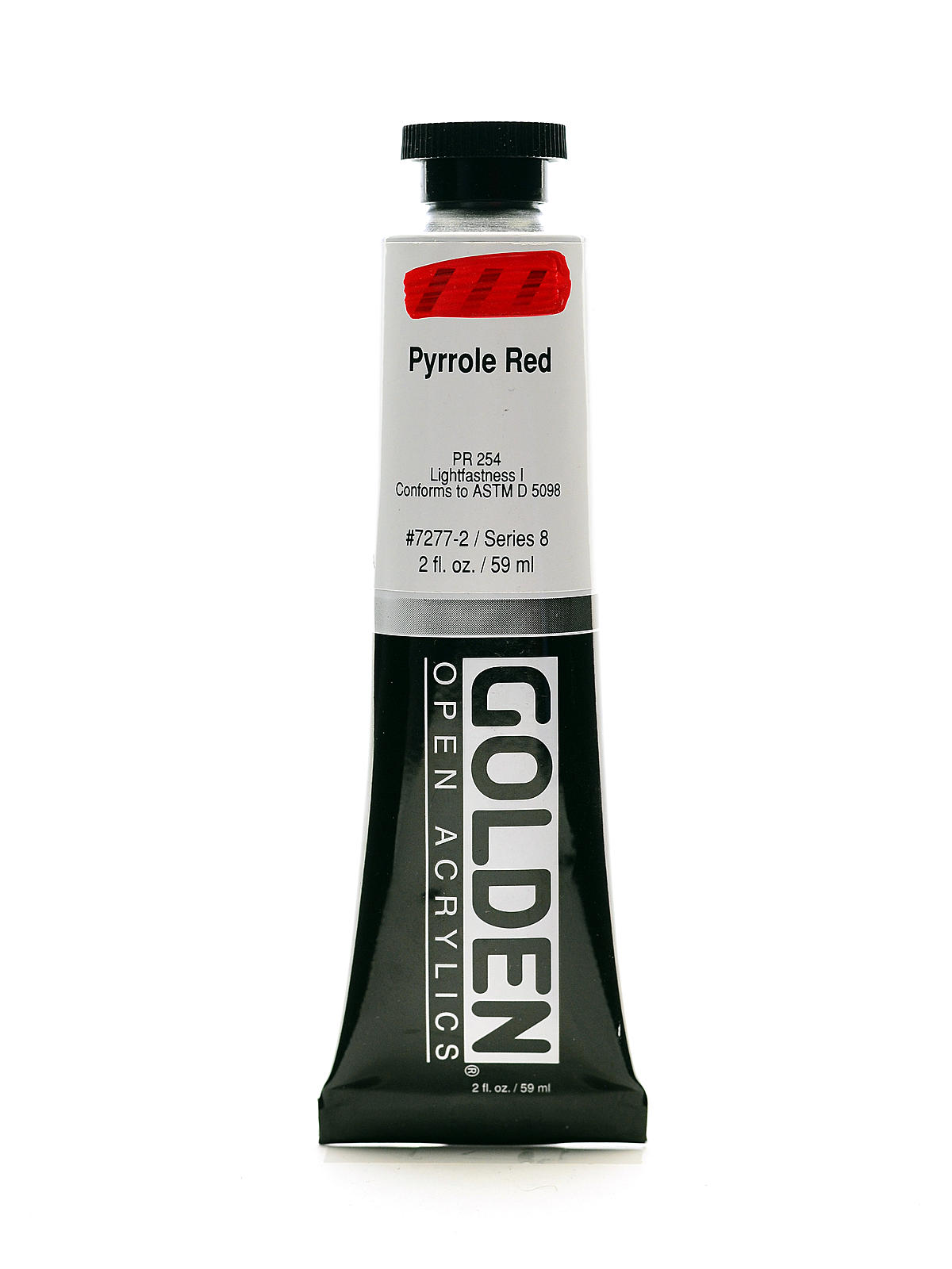 OPEN Acrylic Colors pyrrole red 2 oz. tube