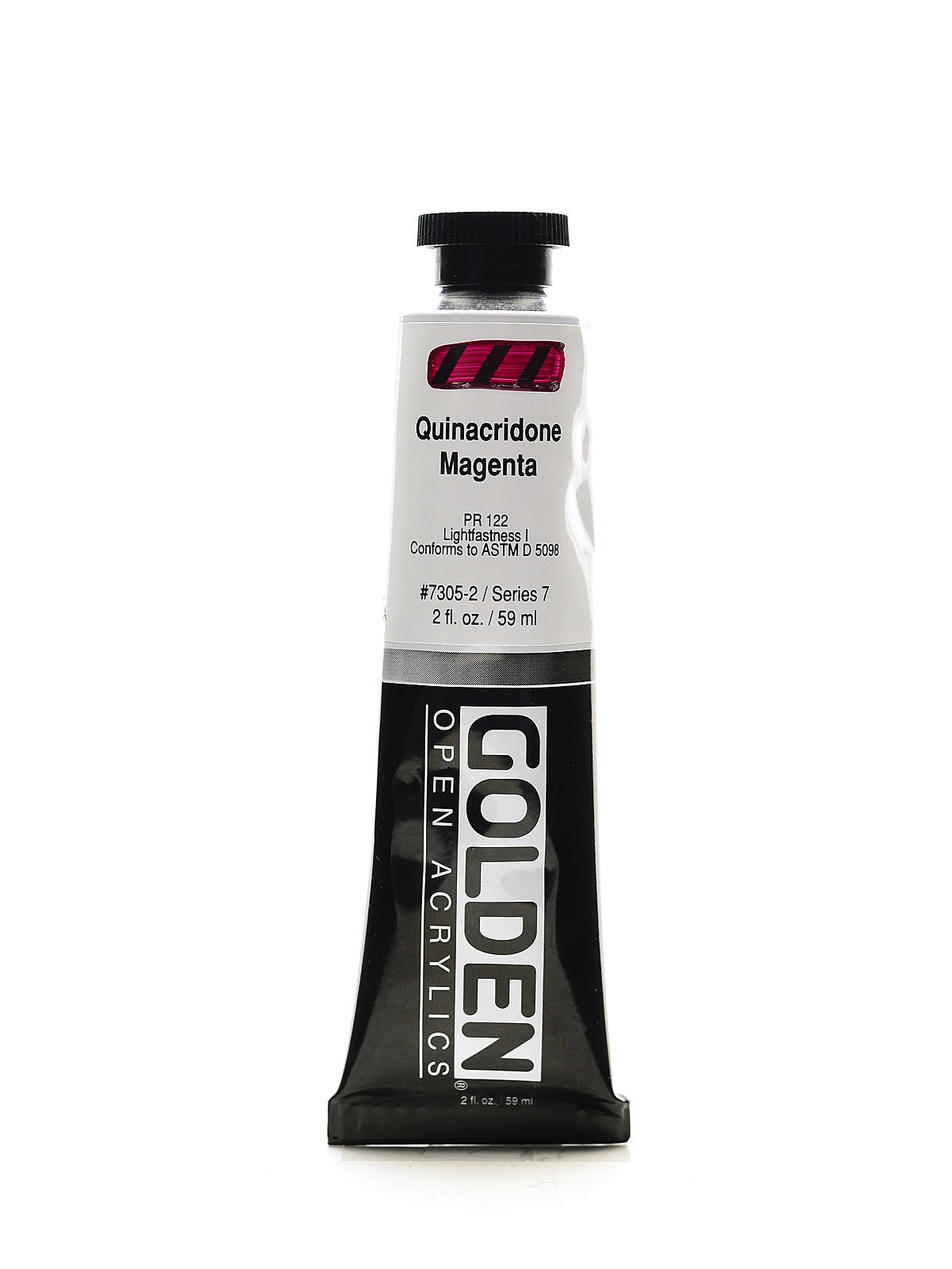 OPEN Acrylic Colors quinacridone magenta 2 oz. tube