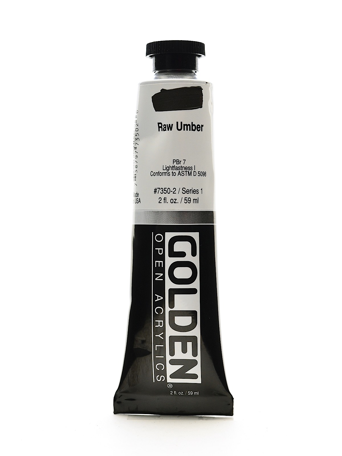 OPEN Acrylic Colors raw umber 2 oz. tube