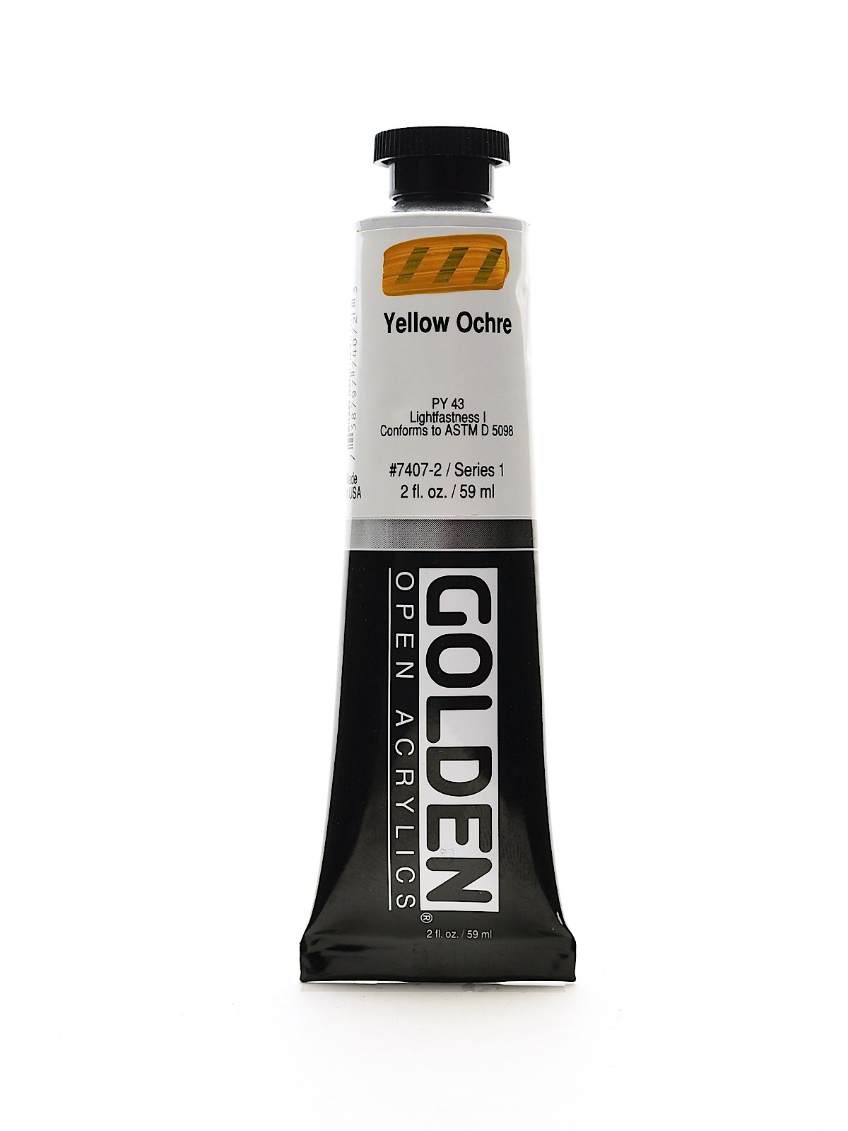 OPEN Acrylic Colors yellow ochre 2 oz. tube