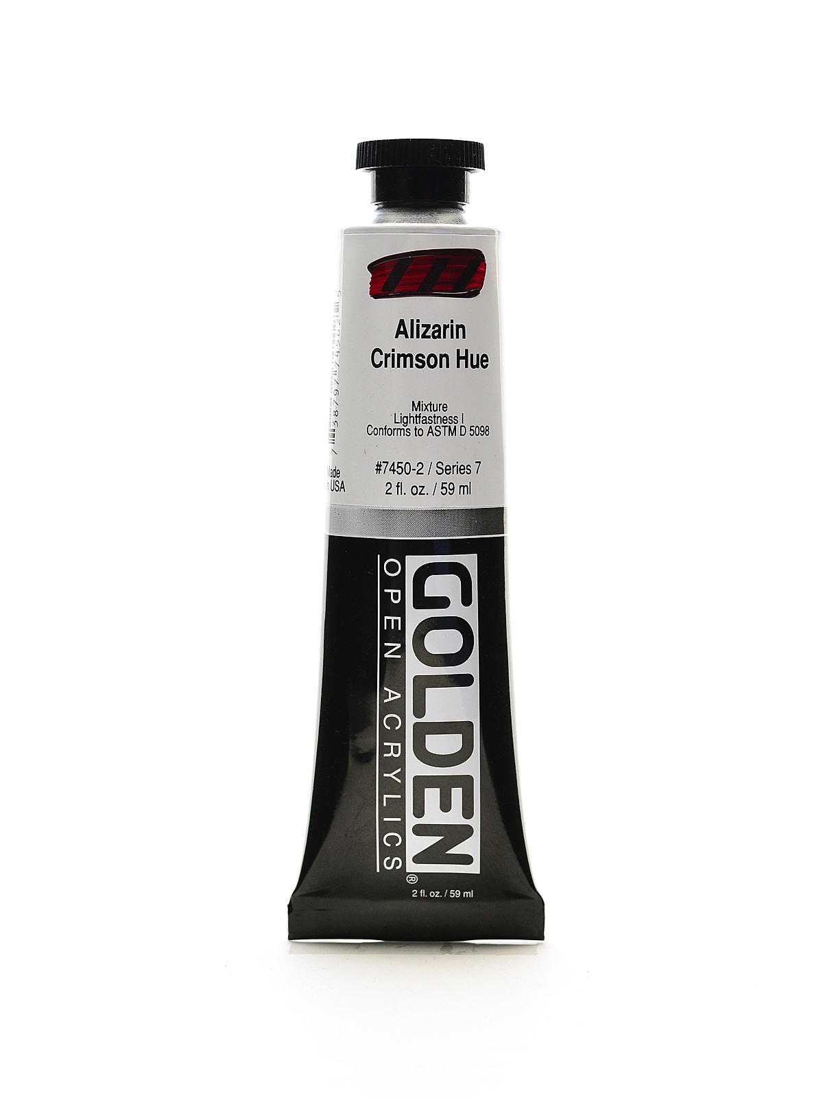OPEN Acrylic Colors alizarin crimson hue 2 oz. tube