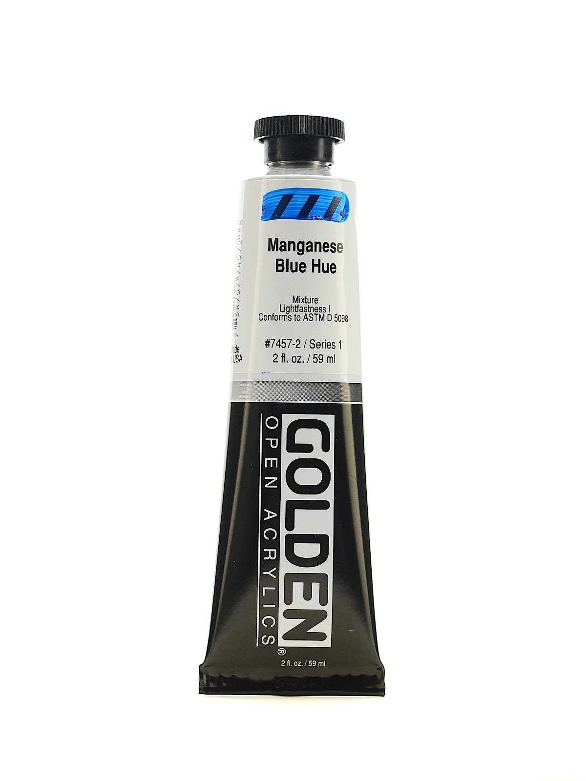 OPEN Acrylic Colors manganese blue hue 2 oz. tube
