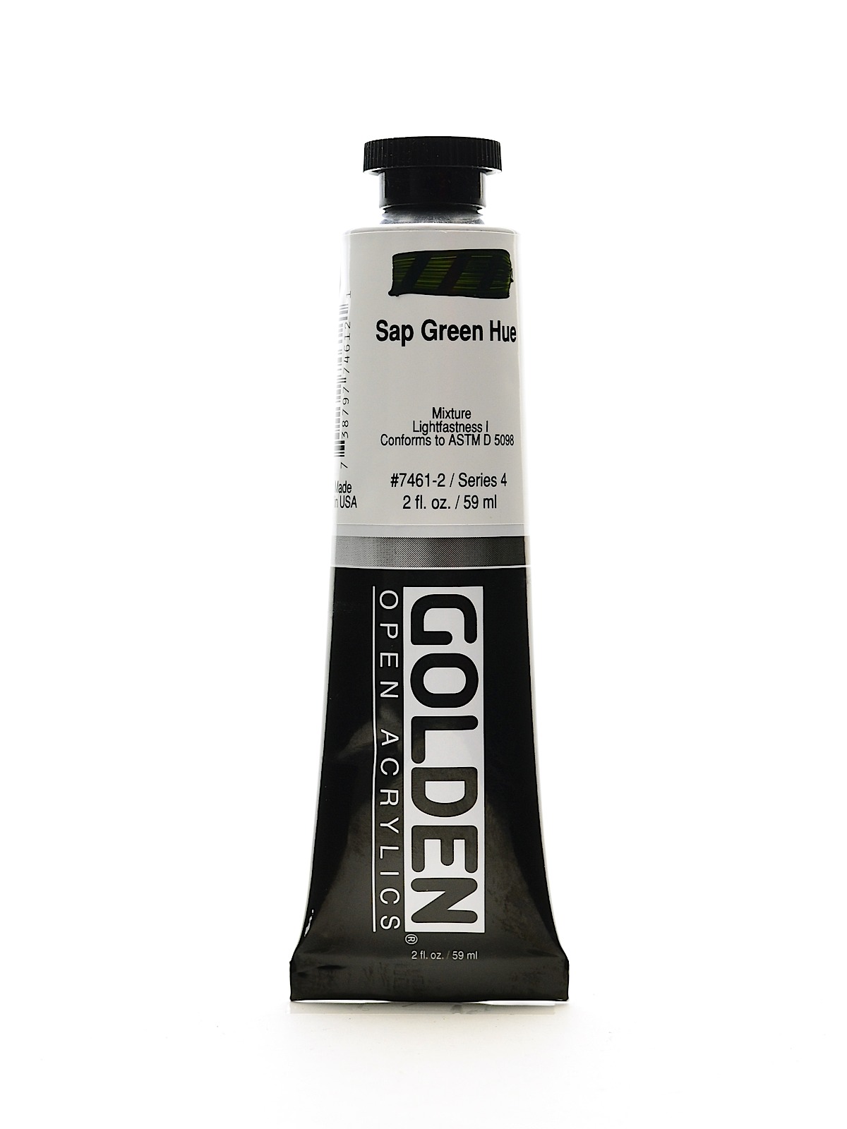 OPEN Acrylic Colors sap green hue 2 oz. tube