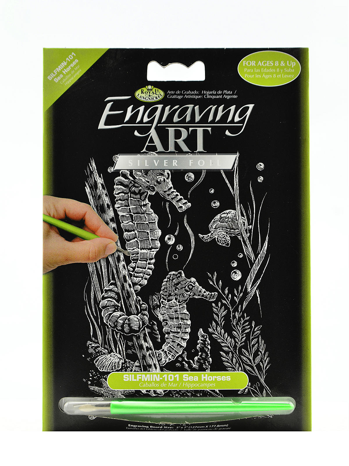 Mini Engraving Art Kits Sea Horses silver