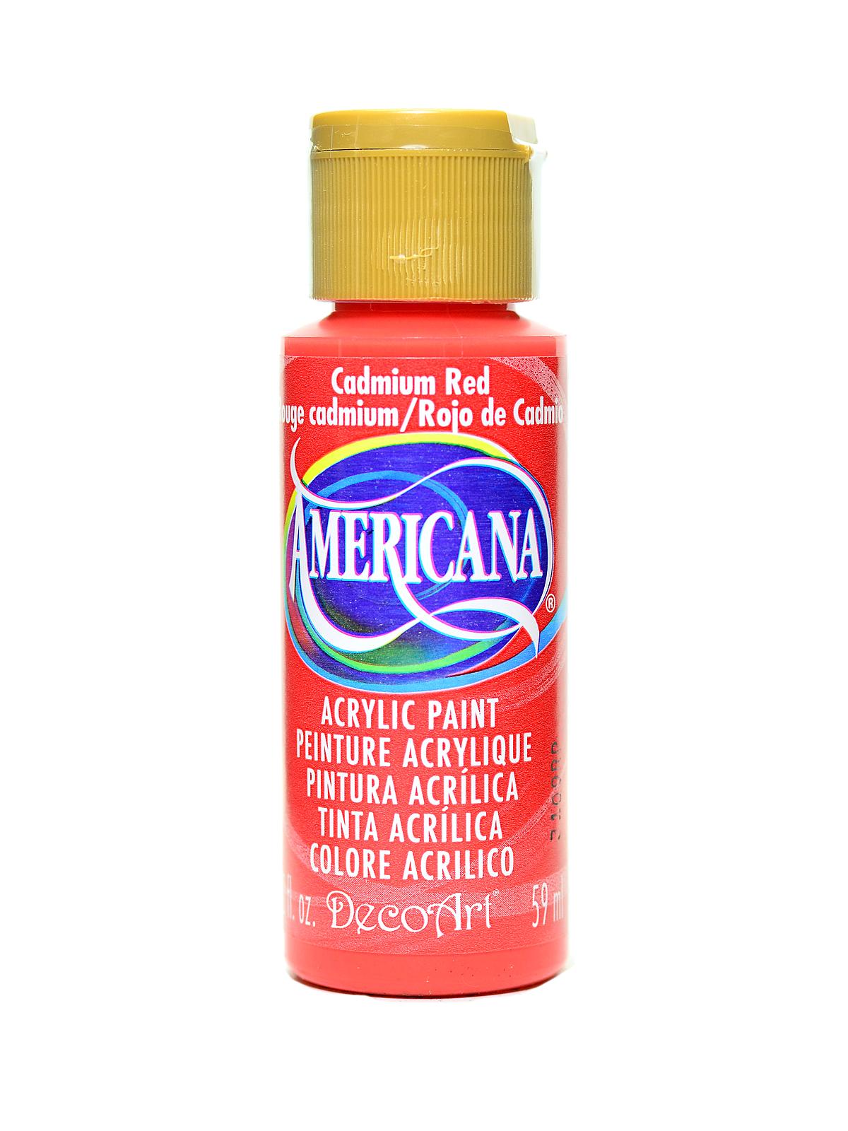 Americana Acrylic Paints cadmium red 2 oz.