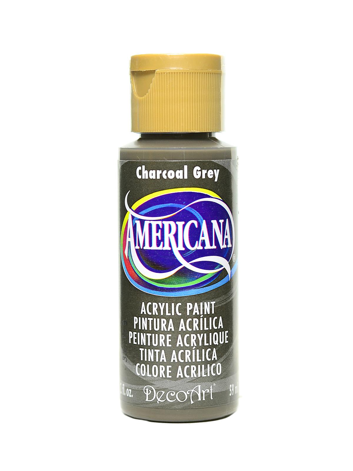 Americana Acrylic Paints charcoal gray 2 oz.