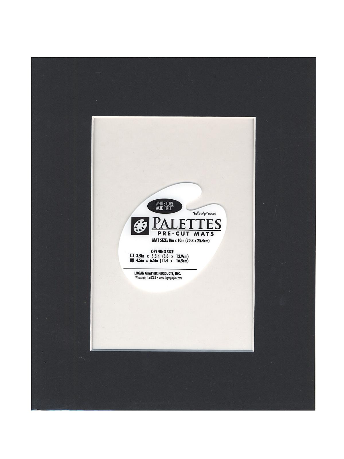 Palettes Pre-Cut Mats rectangle smooth black 5 in. x 7 in.