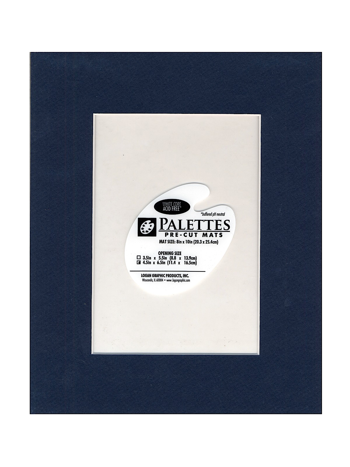 Palettes Pre-Cut Mats Rectangle Military Blue 8 In. X 10 In.