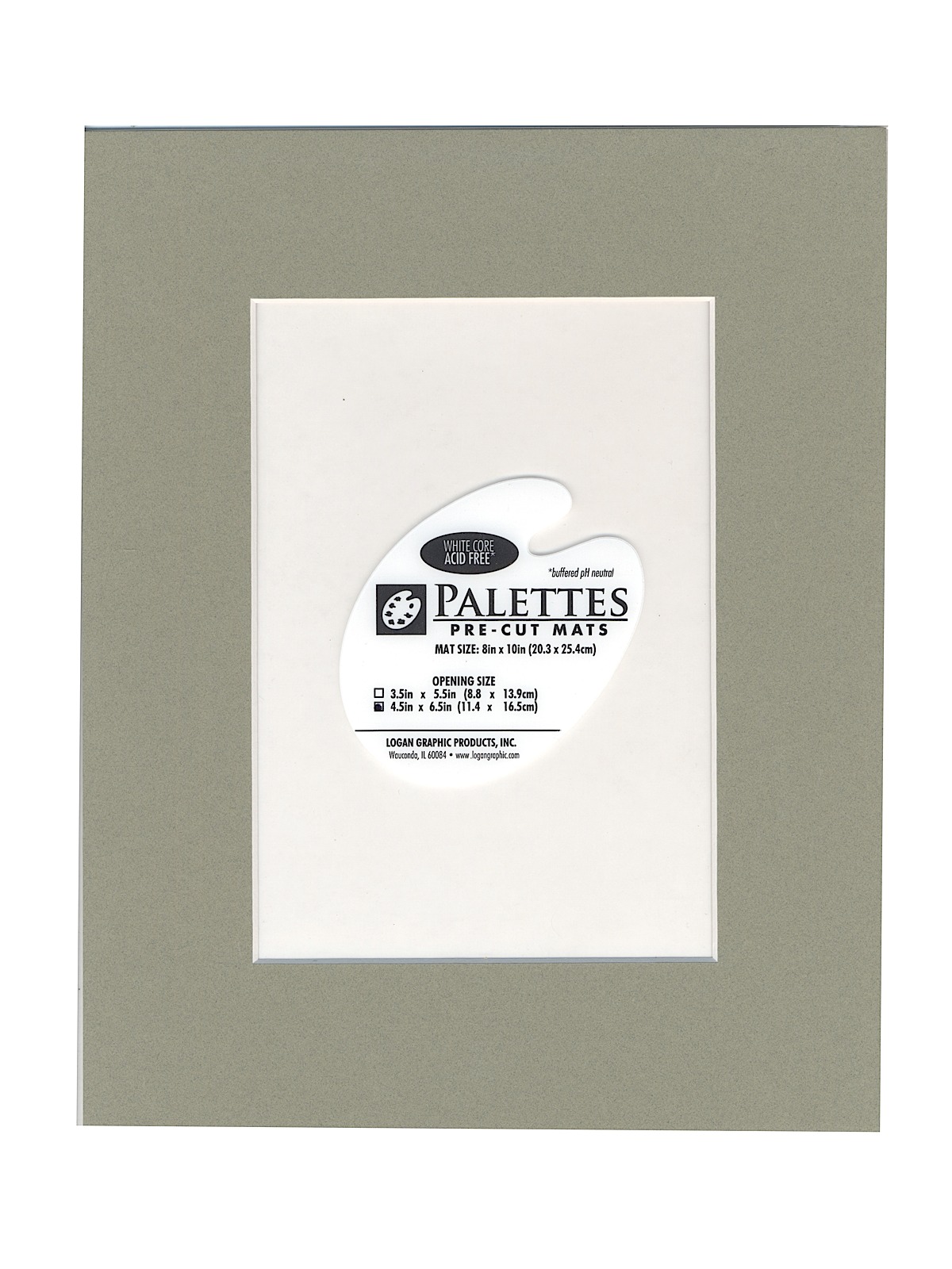 Palettes Pre-Cut Mats Rectangle Tarragon 8 In. X 10 In.