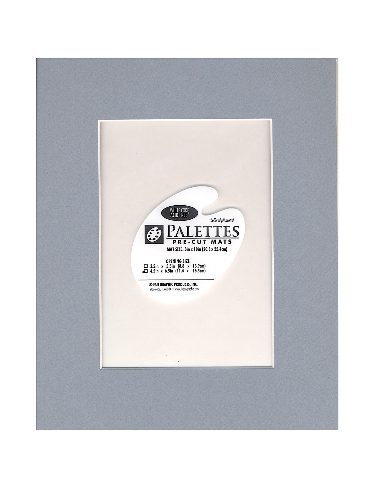 Palettes Pre-Cut Mats Rectangle Harbor Grey 8 In. X 10 In.