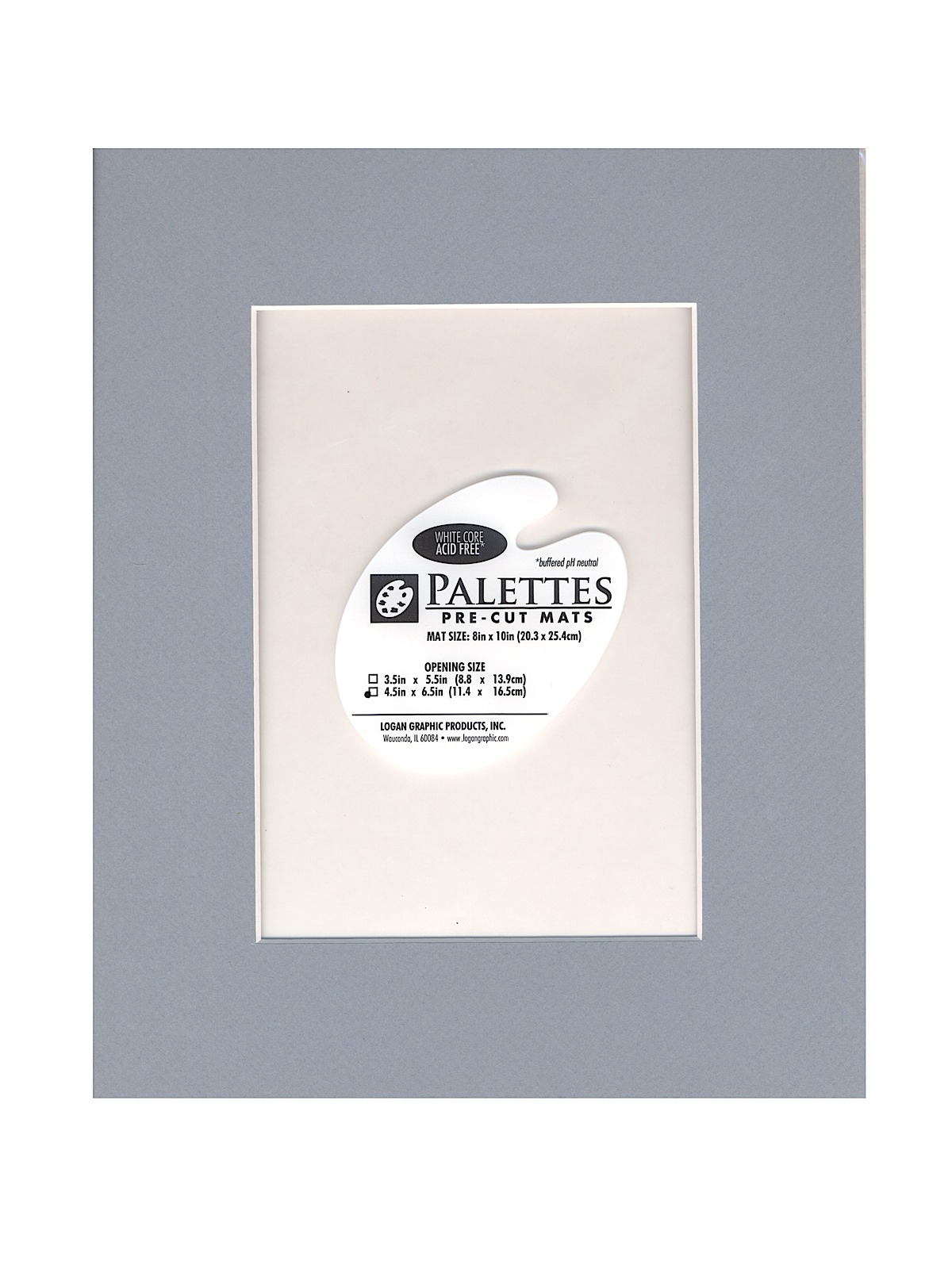 Palettes Pre-Cut Mats rectangle harbor grey 8 in. x 10 in.