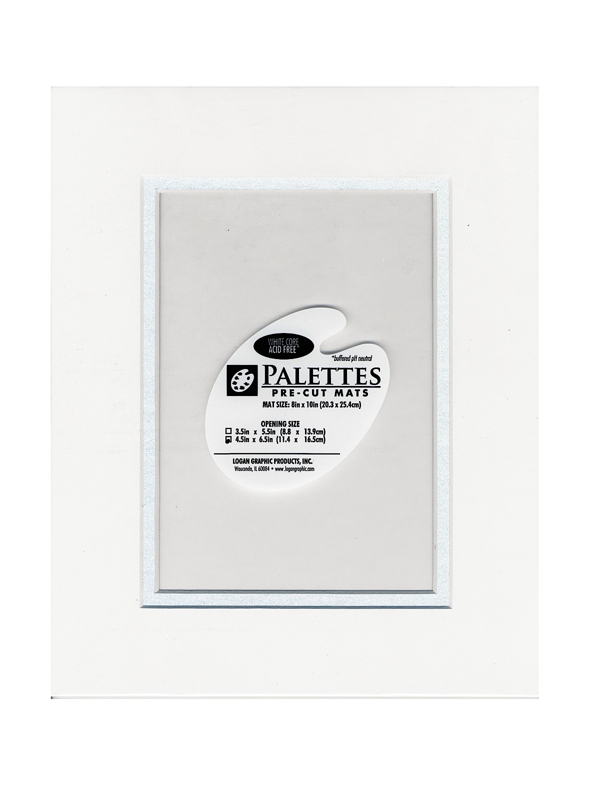 Palettes Pre-Cut Mats rectangle seashell white 8 in. x 10 in.