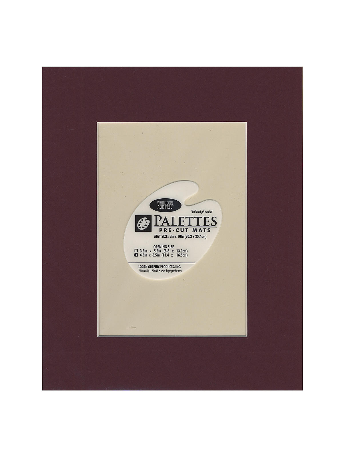 Palettes Pre-Cut Mats Rectangle Maroon 8 In. X 10 In.